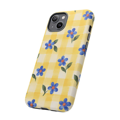 Buttercup Picnic iPhone Tough Case | yellow gingham