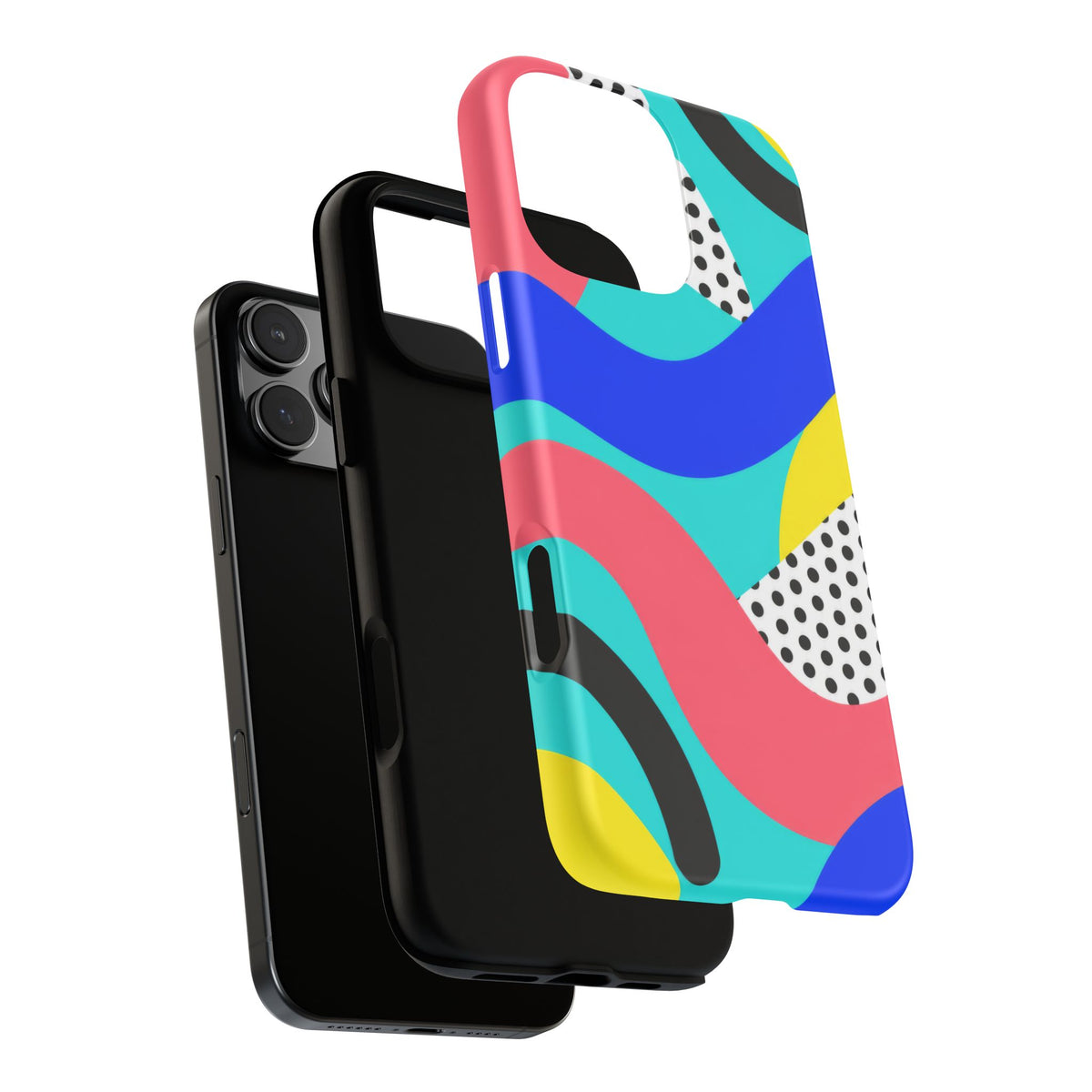 Poolside Pop iPhone Tough Case | Wavy Color Block