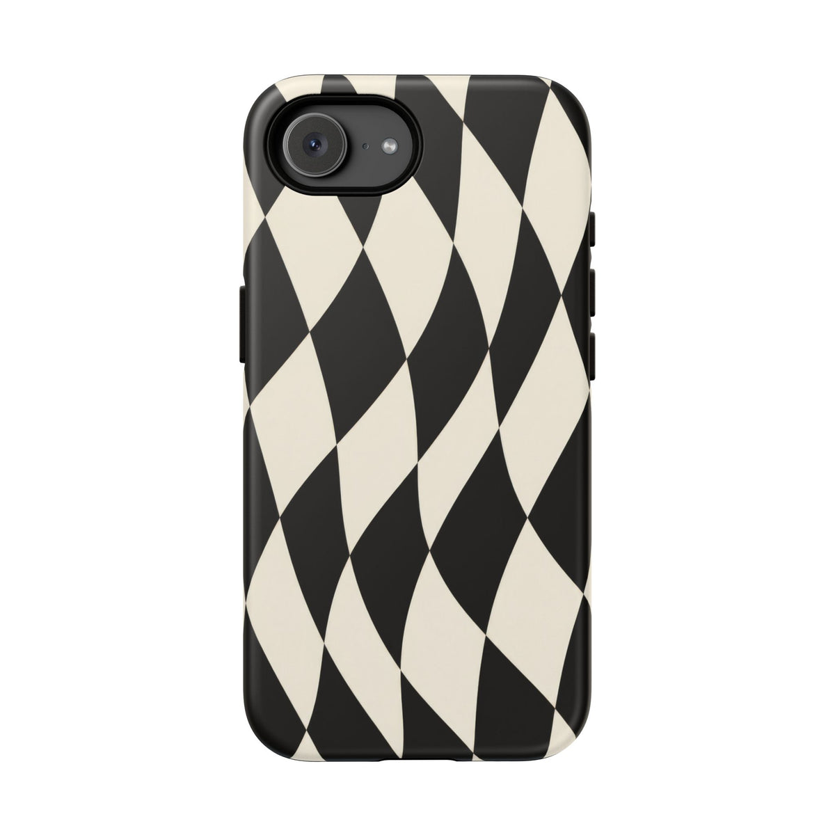Harlequin Sway iPhone Tough Case | Black & White Harlequin