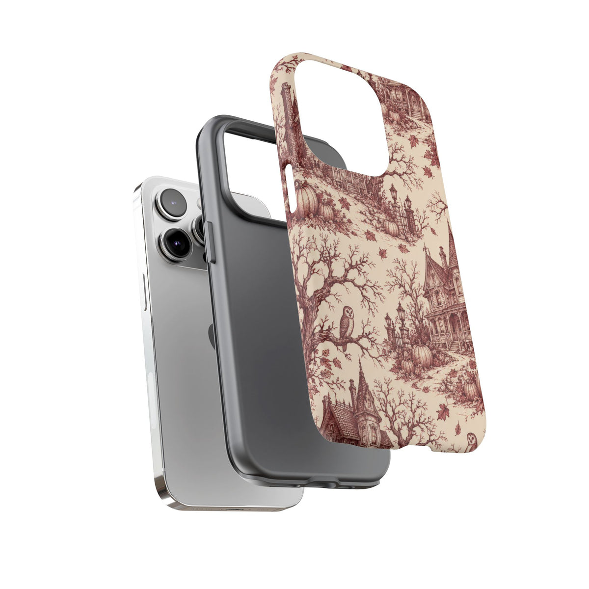Haunted Estate Toile iPhone Tough Case | halloween toile