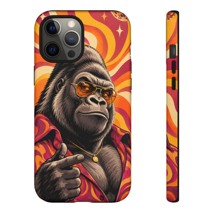 Velvet Groove iPhone Tough Case | Retro Disco Gorilla Art