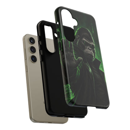 Cyberpunk Gorilla Samsung Galaxy Tough Case | Neon Code Silverback