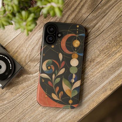 Orbital Garden iPhone Tough Case | Celestial Botanical Geometry