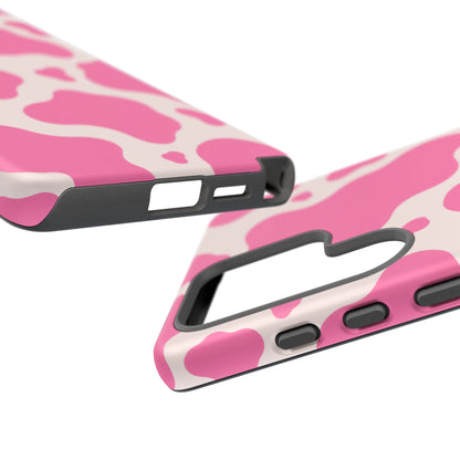 Strawberry Milk Samsung Galaxy Tough Case | Pink Cow Print