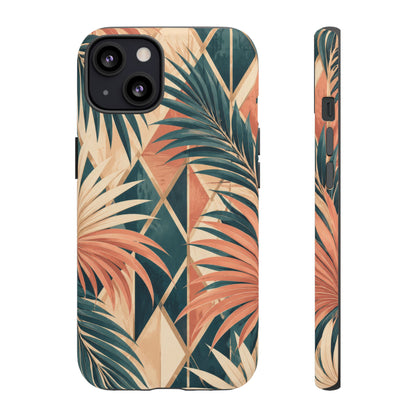 Coral Palm Pavilion iPhone Tough Case | art deco