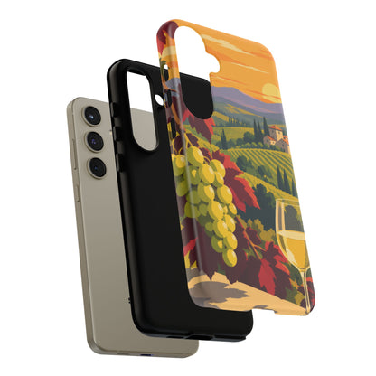 Wine & Grapes — Golden Vintage Samsung Galaxy Tough Case | wine grapes