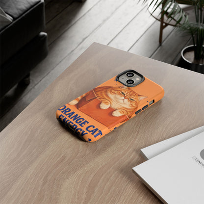 Orange Cat Energy iPhone Tough Case