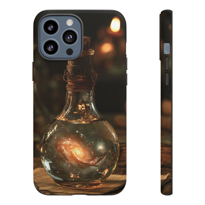 Bottled Cosmos iPhone Tough Case | Galaxy in an Antique Bottle