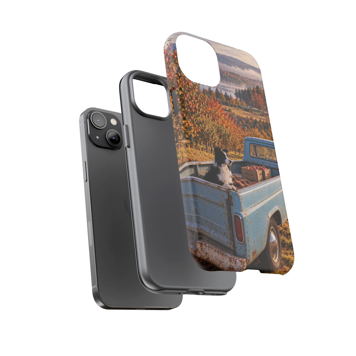 Blue Truck October iPhone Tough Case | border collie