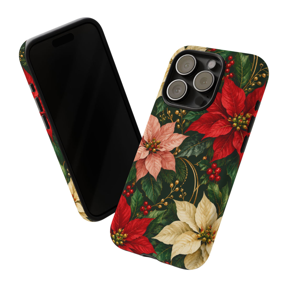 Noel in Bloom iPhone Tough Case | poinsettia