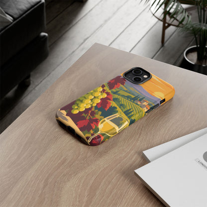 Wine & Grapes — Golden Vintage iPhone Tough Case | wine grapes