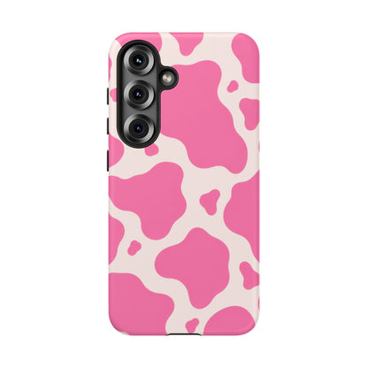 Strawberry Milk Samsung Galaxy Tough Case | Pink Cow Print