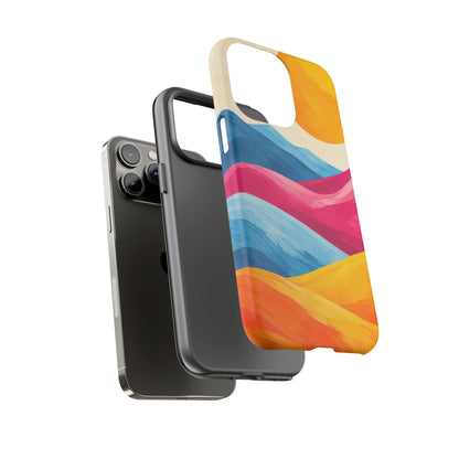 Golden Drift iPhone Tough Case | colorful hills
