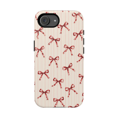Red Bow iPhone Tough Case | Ribbon Waltz