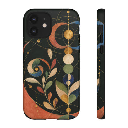 Orbital Garden iPhone Tough Case | Celestial Botanical Geometry