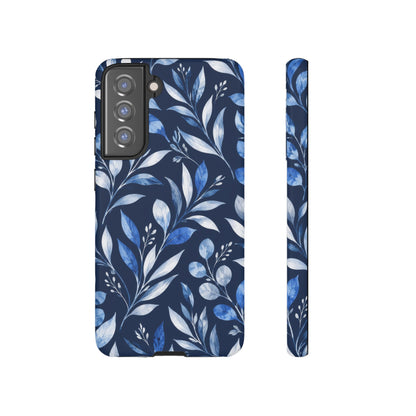 Blue Hour Botanical Samsung Galaxy Tough Case | Blue Botanical Leaf Pattern