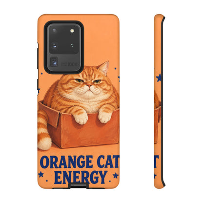 Orange Cat Energy Samsung Galaxy Tough Case