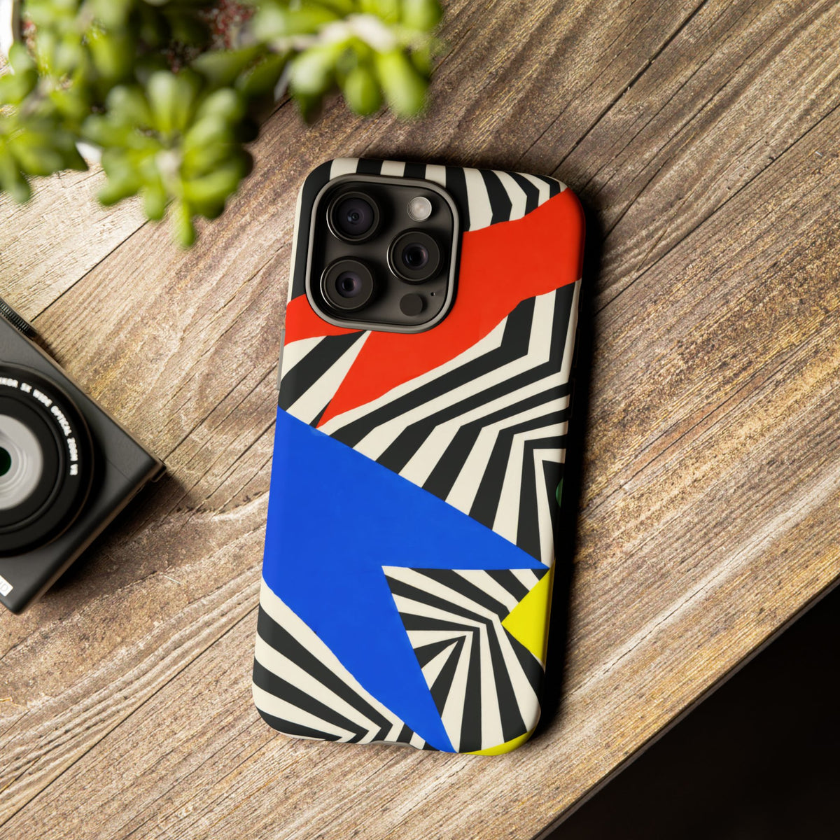 Broken Signal iPhone Tough Case | Optical Stripe Art