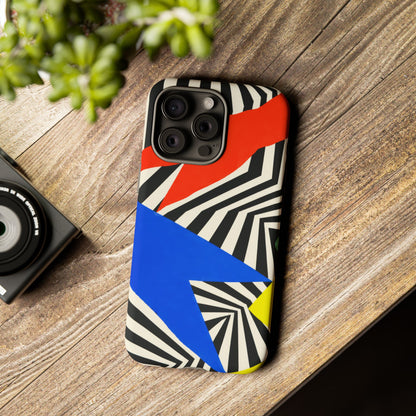 Broken Signal iPhone Tough Case | Optical Stripe Art