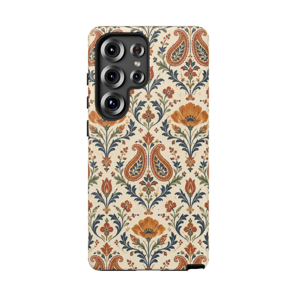 Terracotta Arabesque Samsung Galaxy Tough Case | Terracotta Floral Paisley