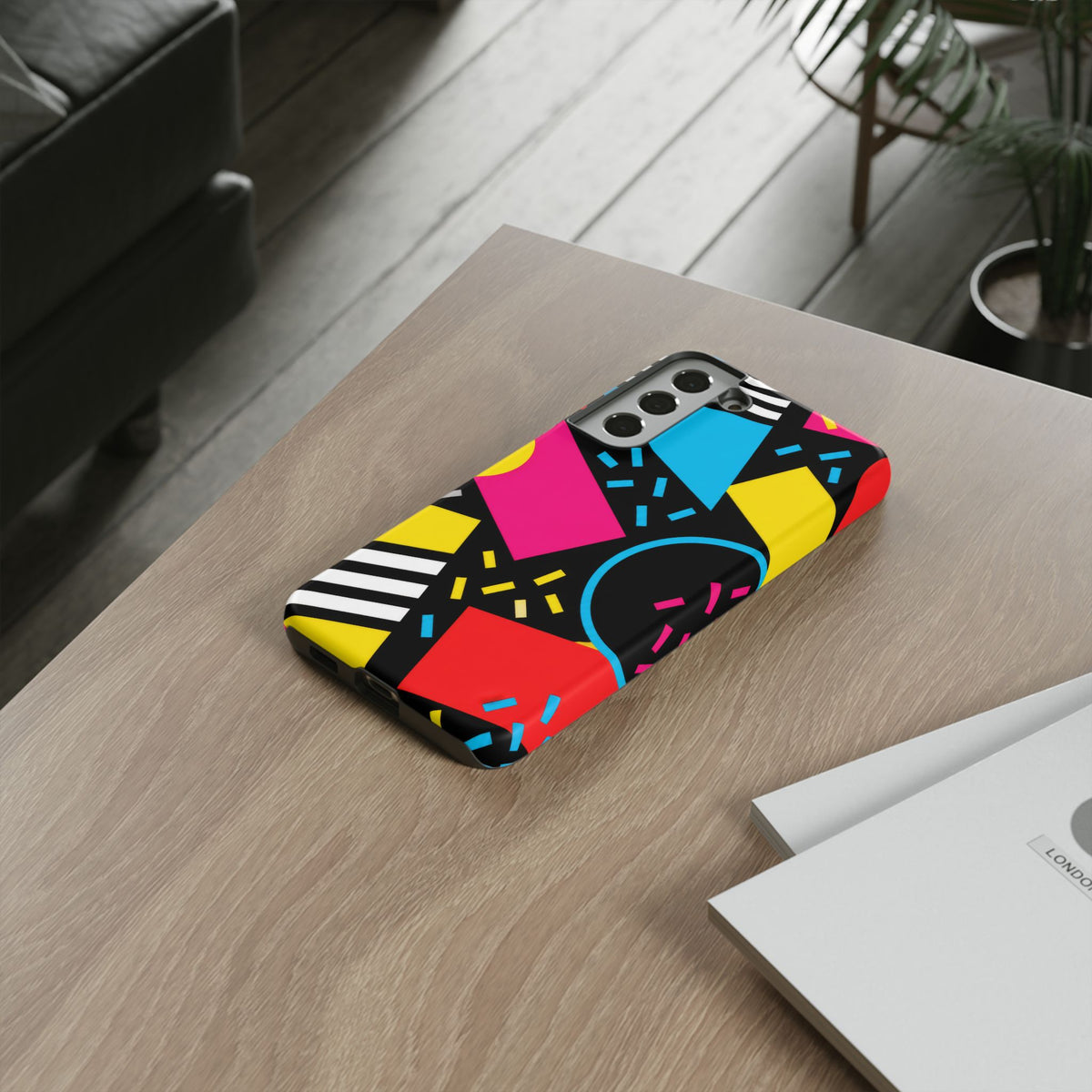 Midnight Confetti Samsung Galaxy Tough Case | Bright Abstract on Black