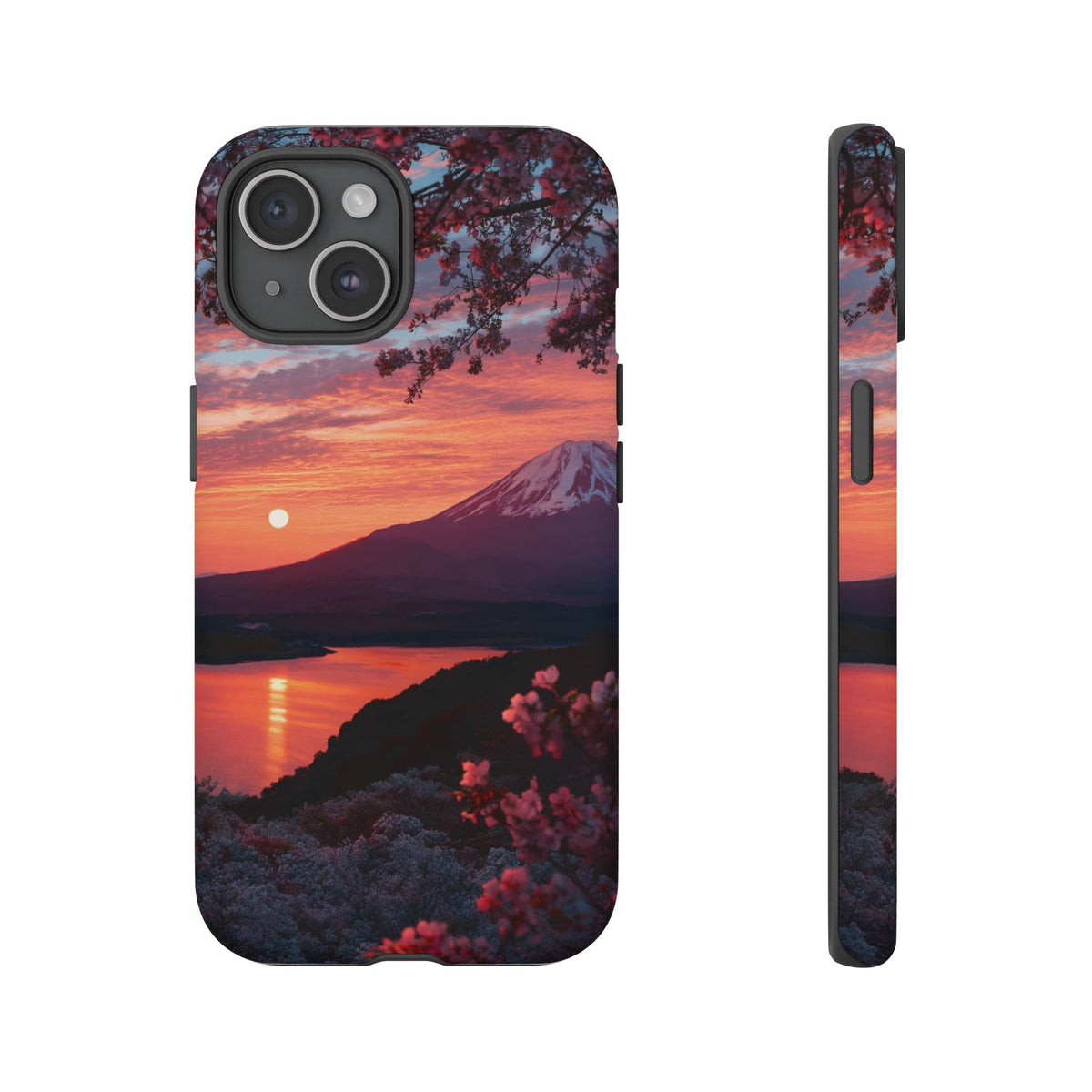 Fuji Moonlit Sakura iPhone Tough Phone Case