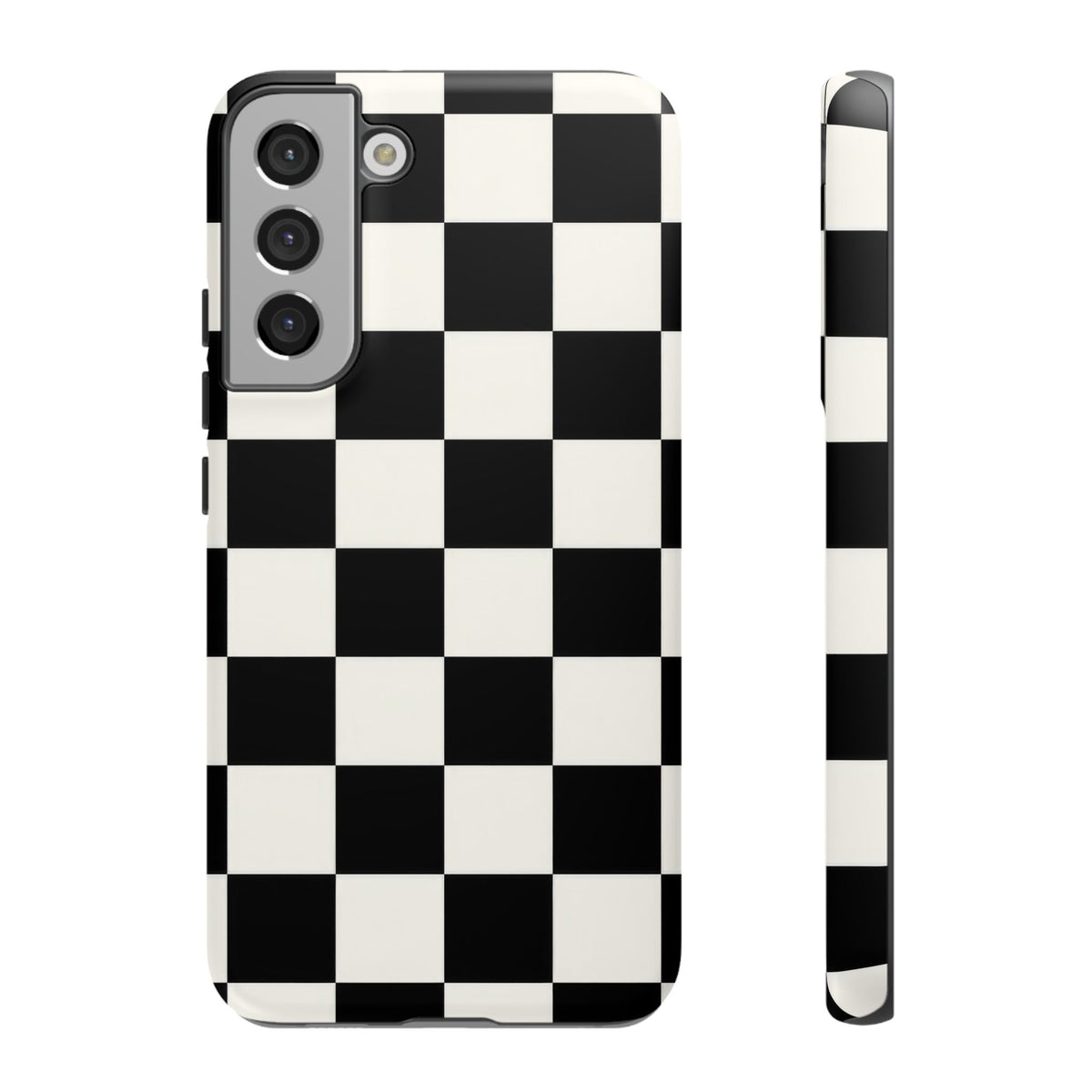 Classic Check Samsung Galaxy Tough Case | Black & White Checkerboard