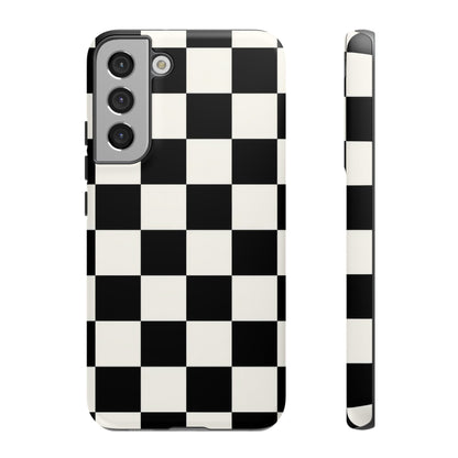 Classic Check Samsung Galaxy Tough Case | Black & White Checkerboard