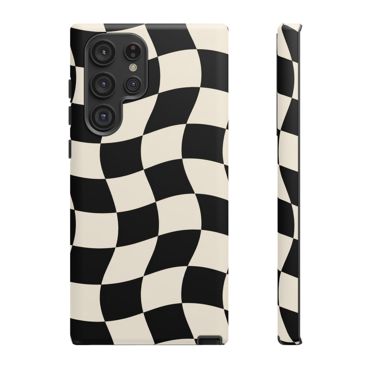 Liquid Check Samsung Galaxy Tough Case | Wavy Checkerboard