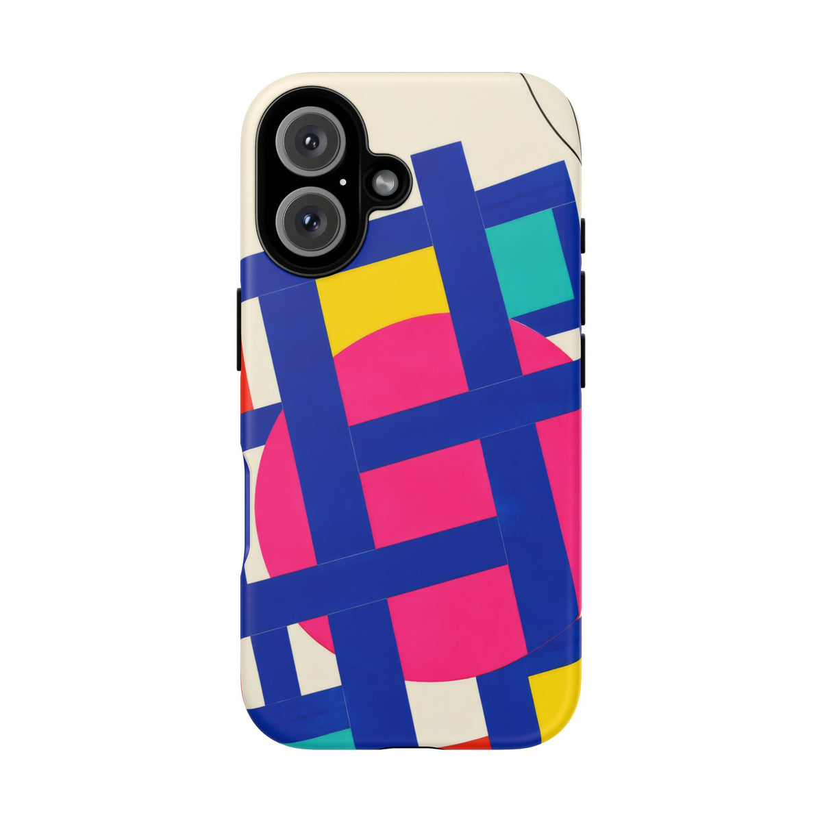 Chromatic Mischief iPhone Tough Case | Geometric Color Block Art