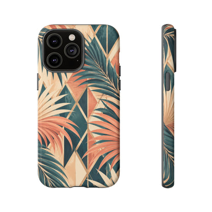 Coral Palm Pavilion iPhone Tough Case | art deco