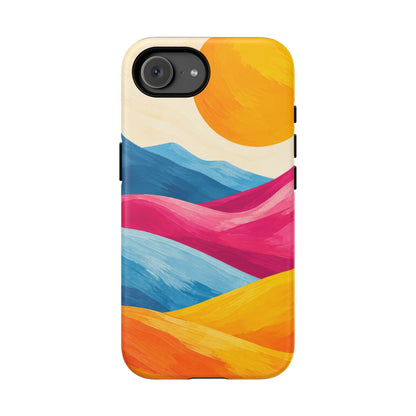 Golden Drift iPhone Tough Case | colorful hills