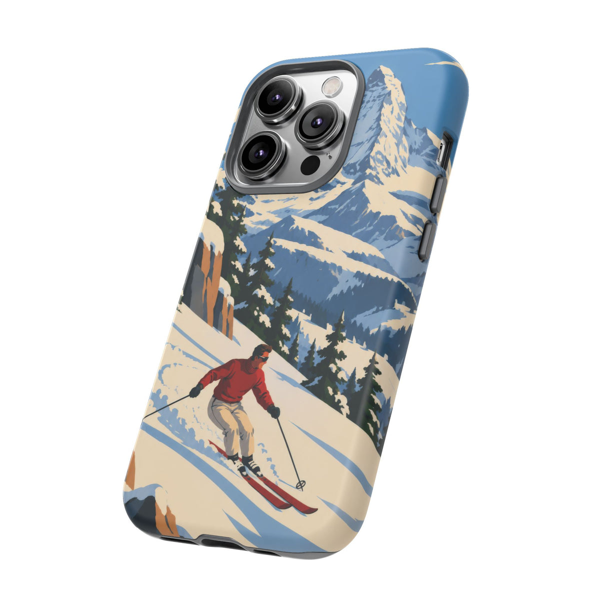 Swiss Skiing — Downhill Arc iPhone Tough Case