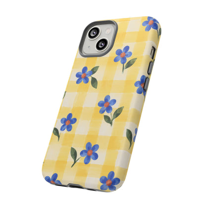 Buttercup Picnic iPhone Tough Case | yellow gingham
