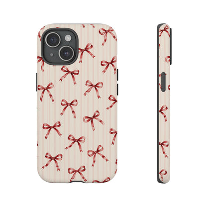 Red Bow iPhone Tough Case | Ribbon Waltz