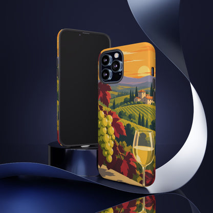 Wine & Grapes — Golden Vintage iPhone Tough Case | wine grapes