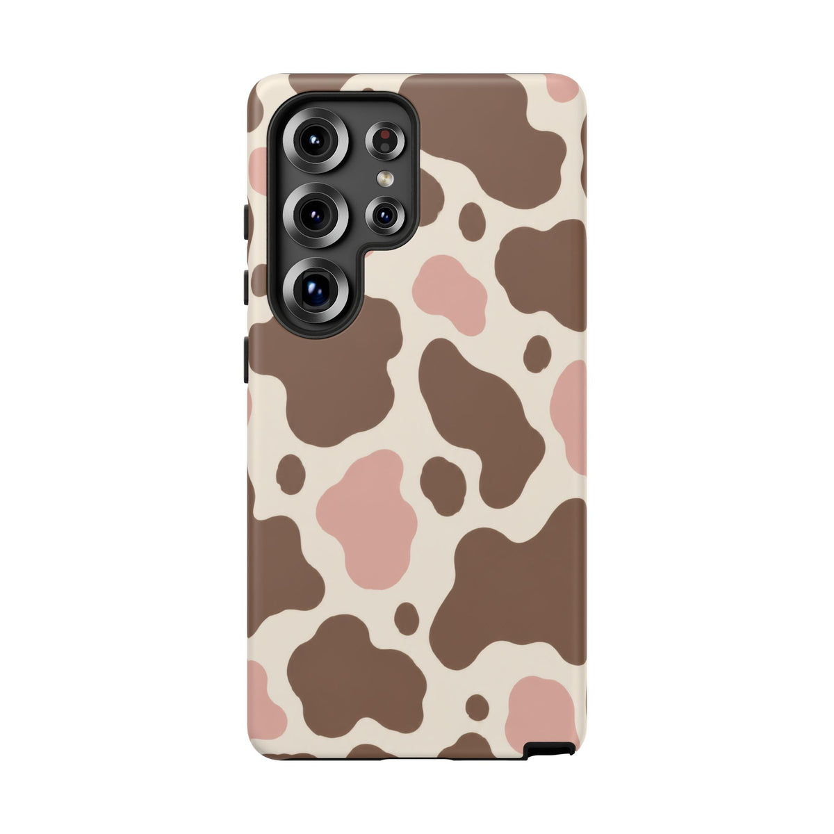 Mocha Blush Samsung Galaxy Tough Case | Brown & Pink Cow Print
