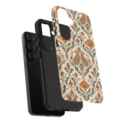 Terracotta Arabesque Samsung Galaxy Tough Case | Terracotta Floral Paisley