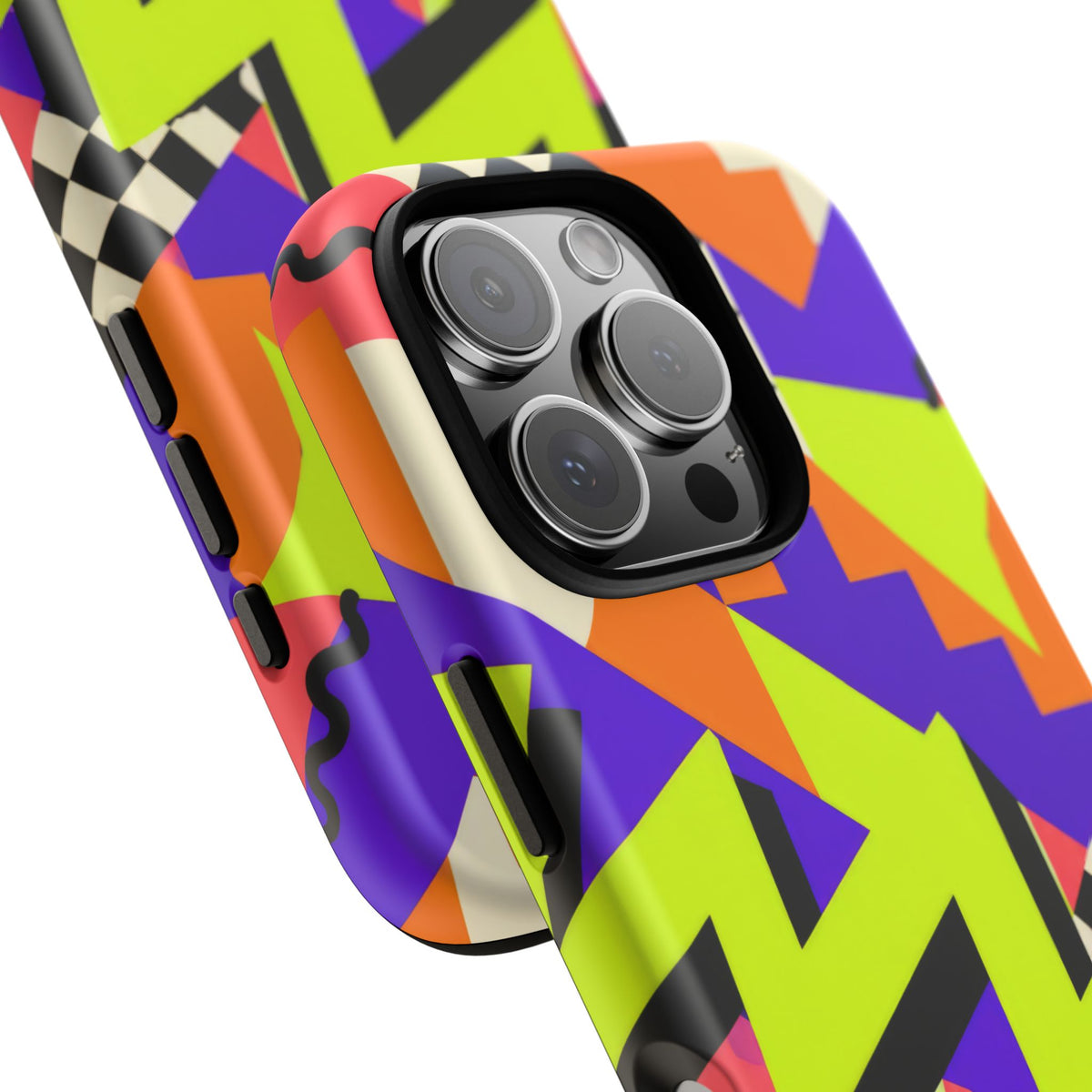 Acid Arcade iPhone Tough Case | Bright Retro Geometry