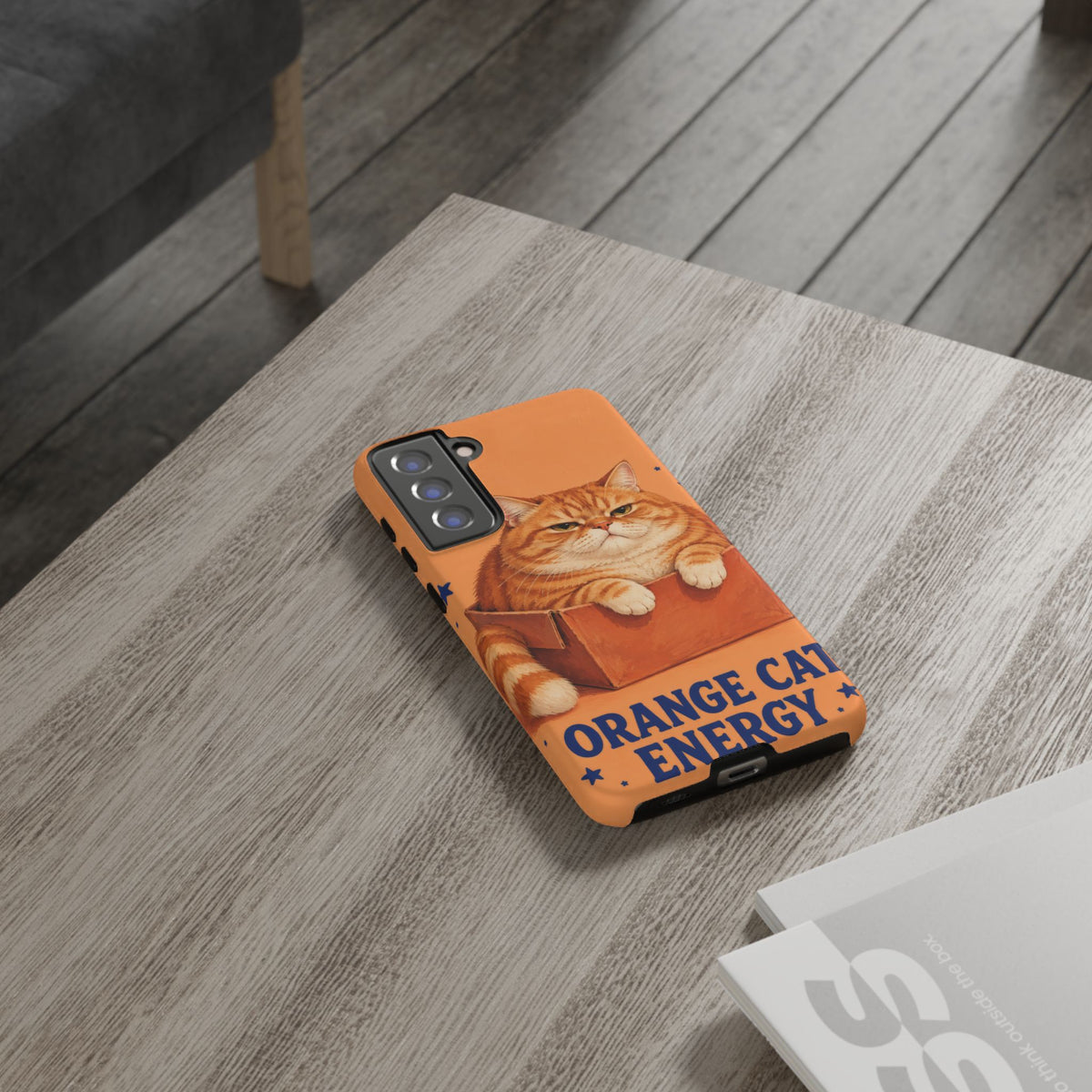 Orange Cat Energy Samsung Galaxy Tough Case