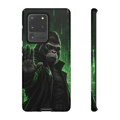 Cyberpunk Gorilla Samsung Galaxy Tough Case | Neon Code Silverback