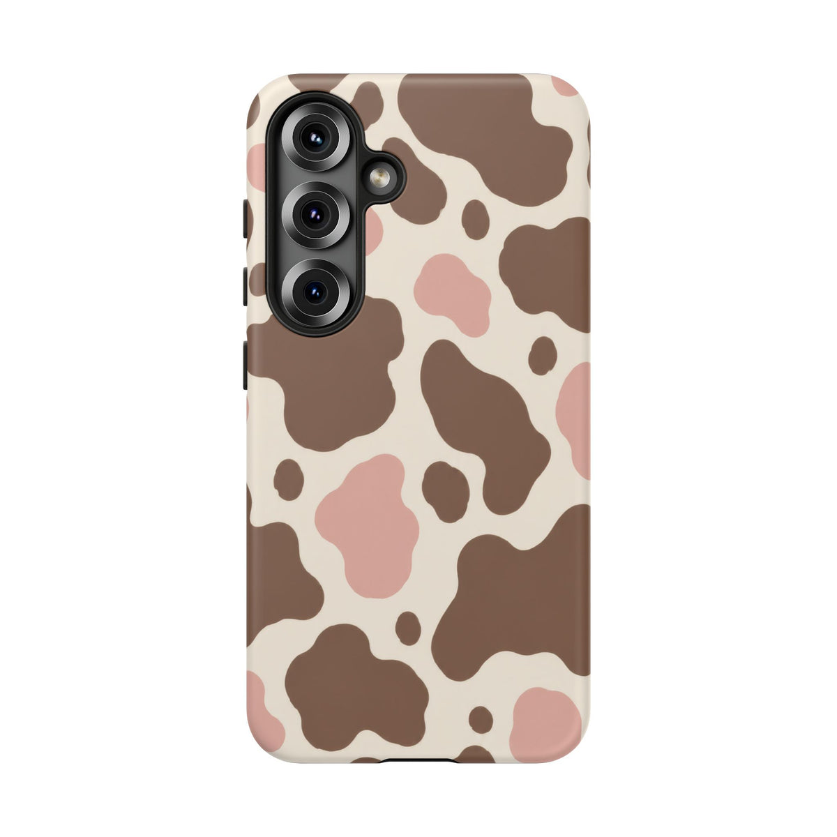 Mocha Blush Samsung Galaxy Tough Case | Brown & Pink Cow Print