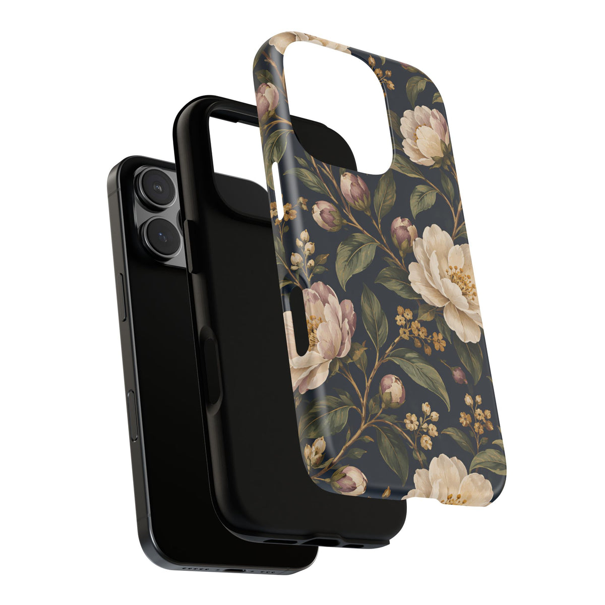 Dark Floral iPhone Tough Case | Midnight Camellia