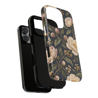 Dark Floral iPhone Tough Case | Midnight Camellia