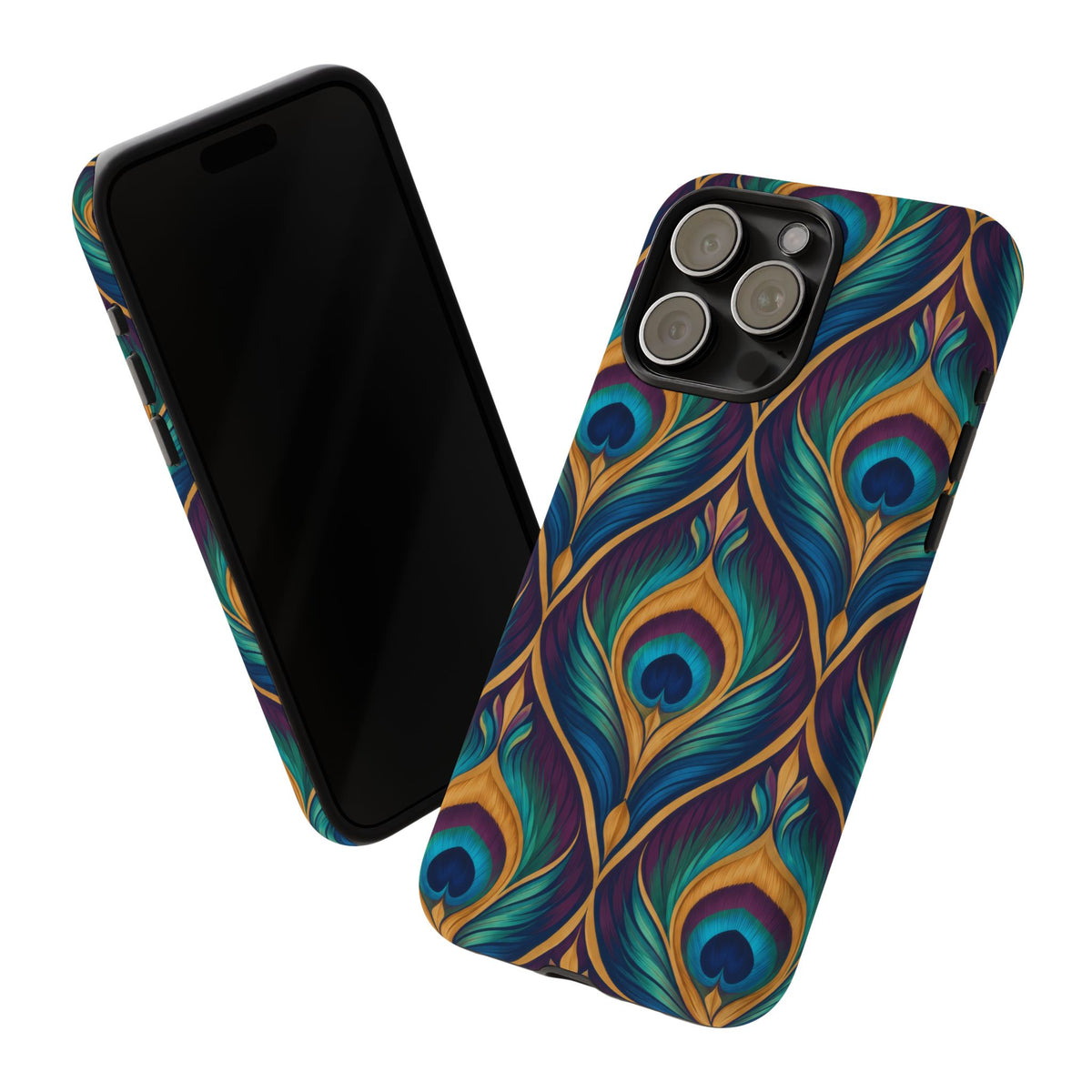Peacock Nocturne iPhone Tough Case | art deco