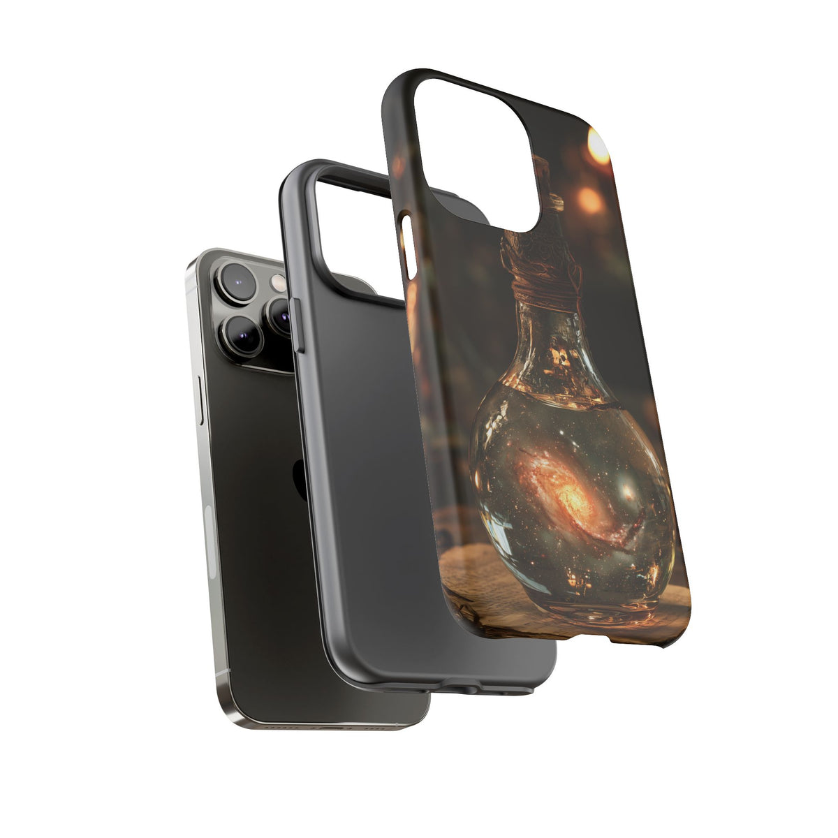 Bottled Cosmos iPhone Tough Case | Galaxy in an Antique Bottle