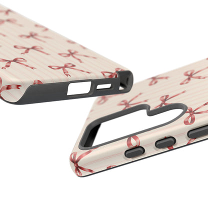 Red Bow Samsung Galaxy Tough Case | Ribbon Waltz