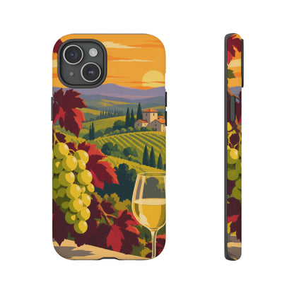 Wine & Grapes — Golden Vintage iPhone Tough Case | wine grapes