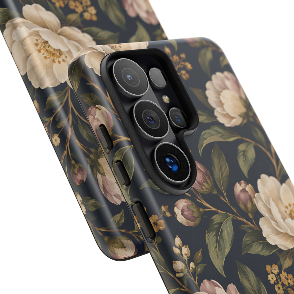 Dark Floral Samsung Galaxy Tough Case | Midnight Camellia