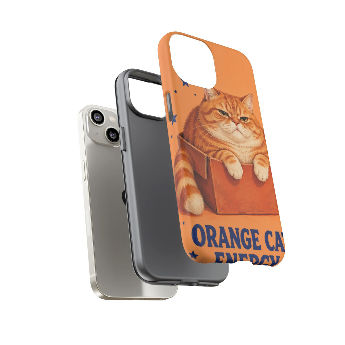Orange Cat Energy iPhone Tough Case